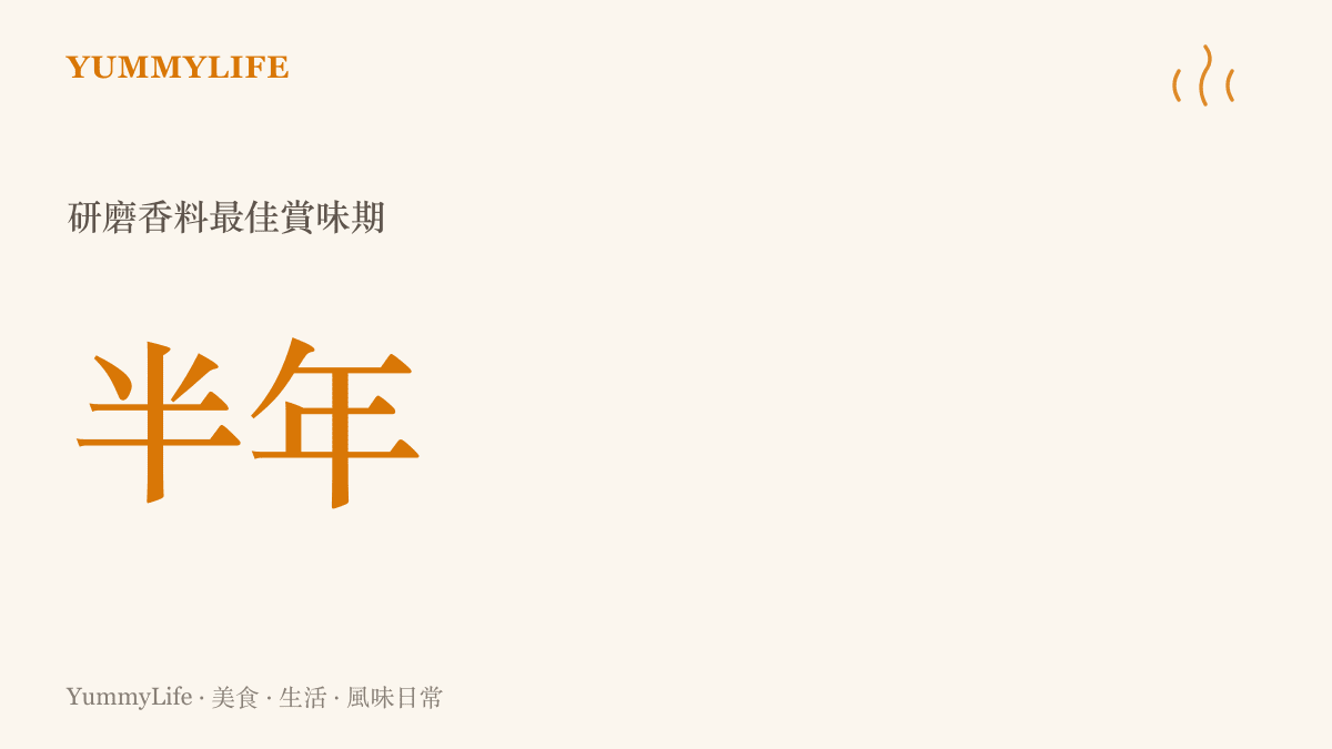 研磨香料在室溫下大約六個月就會散失絕大多數香氣的示意圖