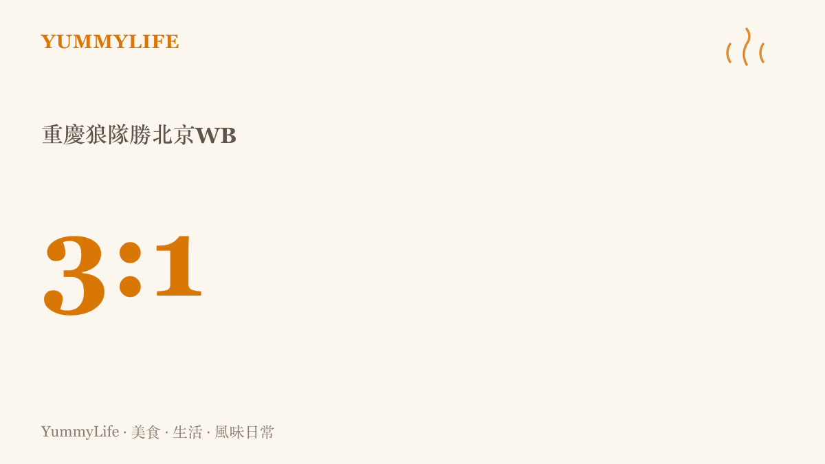 數據圖卡呈現重慶狼隊在夏季賽以三比一比數爆冷擊敗北京WB的賽事結果