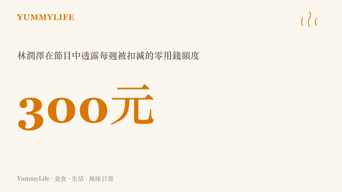 林潤澤說明當年每週三百元零用錢時常被扣減一百元的數據