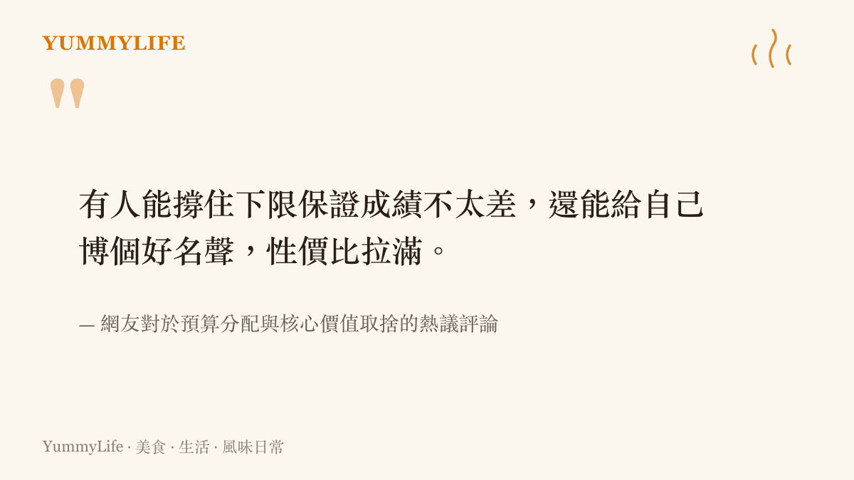 網友留言探討戰隊經理如何透過壓低核心開銷來重組陣容並維持性價比